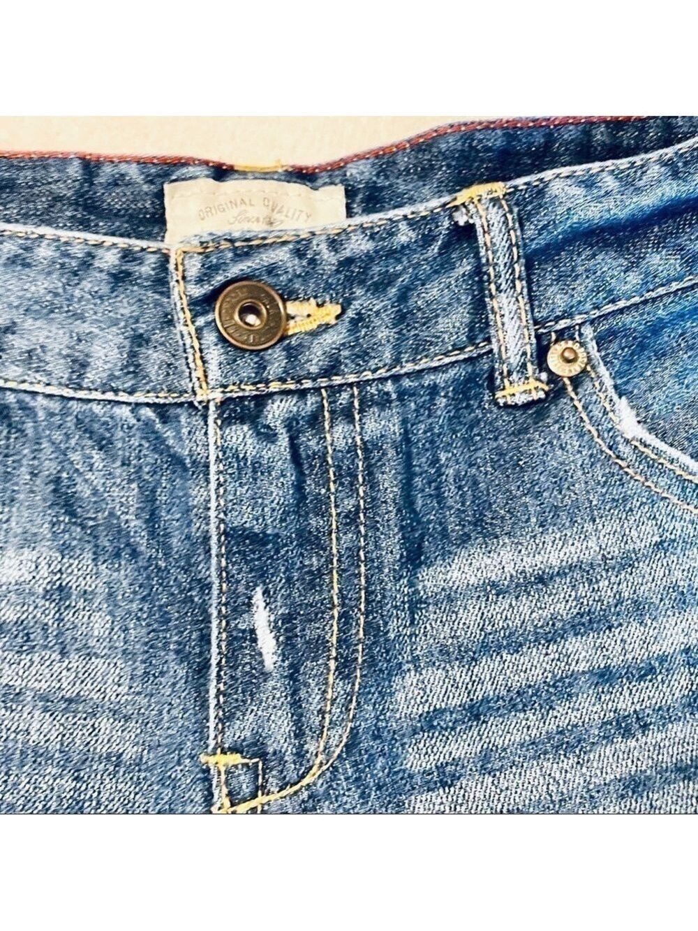 Aeropostale Low Rise Denim Distressed Cut Off Jean Shorts - Picture 7 of 16